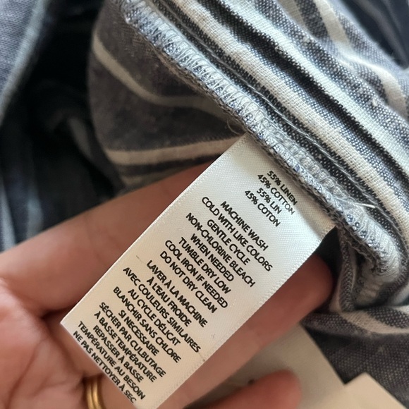 beachlunchlounge Blue and White Striped Jumpsuit | M | NWT - Picture 7 of 7